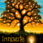 lightbulb tree with 'innovate' written